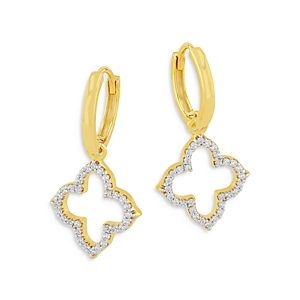 Bloomingdale's Diamond Clover Drop Earrings in 14K Yellow Gold, 0.30 ct. t.w. - 100% Exclusive- 3751437