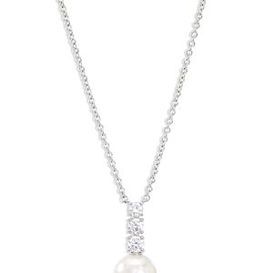 Nadri Camila Imitation Pearl Sparkle Pendant Necklace, 16- 3865810