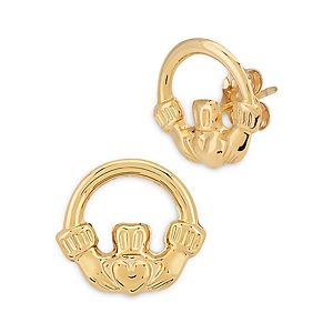 Bloomingdale's Claddagh Stud Earrings in 14K Yellow Gold - 100% Exclusive- 3787762