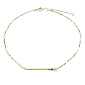 Aqua 18K Gold-Plated Sterling Silver Freshwater Pearl Bar Necklace - 100% Exclusive- 3665760