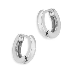 Bloomingdale's Small Huggie Hoop Earrings in 14K White Gold - 100% Exclusive- 3867008