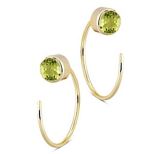 Bloomingdale's Peridot Stud and Front Back Hoop Earrings in 14K Yellow Gold - 100% Exclusive- 3894045