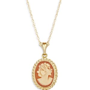 Bloomingdale's Cameo Pendant Necklace in 14K Yellow Gold, 18 - 100% Exclusive- 3894039