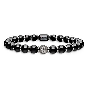 Roberto Demeglio 18K White Gold & Ceramic Stretch Bracelet with Diamonds- 3818160