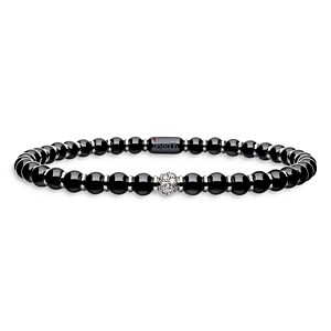 Roberto Demeglio 18K White Gold Sfera Ceramic Bead & Diamond Stretch Bracelet- 3848012