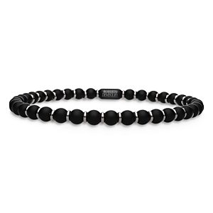 Roberto Demeglio 18K White Gold & Matte Black Ceramic Stretch Bracelet- 3848013