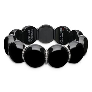 Roberto Demeglio 18K White Gold Ceramic Stretch Bracelet with Diamonds- 3848002
