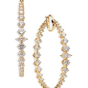 Nadri Leah Statement Hoop Earrings- 3920363