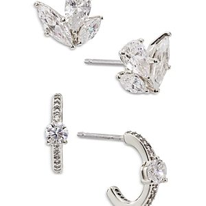 Nadri Leah Hoop and Stud Earrings, Set of 2- 3920350