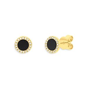 Moon & Meadow 14K Yellow Gold Black Onyx Stud Earrings - 100% Exclusive- 3914024