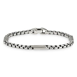 David Yurman Sterling Silver Streamline Station Box Chain Bracelet- 3855731