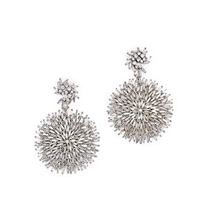 Suzanne Kalan 18K White Gold Fireworks Diamond Drop Earrings- 3968846