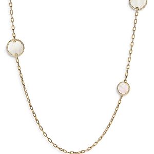 David Yurman 18K Yellow Gold Dy Elements Station Necklace with Black Onyx & Mother of Pearl, 36- 3856042