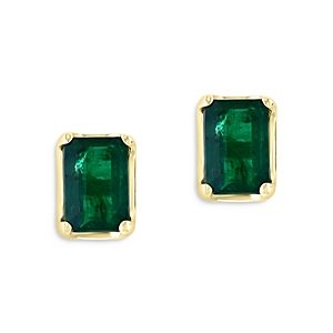 Bloomingdale's Emerald Stud Earrings in 14K Yellow Gold - 100% Exclusive- 3984330