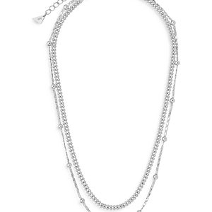 Sterling Forever Double Layer Beaded Chain Necklace, 16- 4005549
