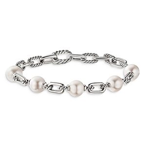 David Yurman Sterling Silver Dy Madison Cultured Freshwater Pearl Chain Bracelet, 7.58mm- 3856177