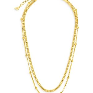 Sterling Forever Double Layer Beaded Chain Necklace, 16- 4005540