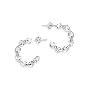 Sterling Forever Sterling Silver Open Link Hoop Earrings- 4005531