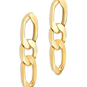 Sterling Forever Curb Chain Drop Earrings- 4005513