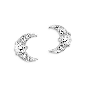 Sterling Forever Crescent Moon Stud Earrings- 4005521