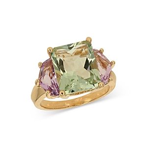 Bloomingdale's Prasiolite & Rose Amethyst Ring in 14K Yellow Gold - 100% Exclusive- 4006819