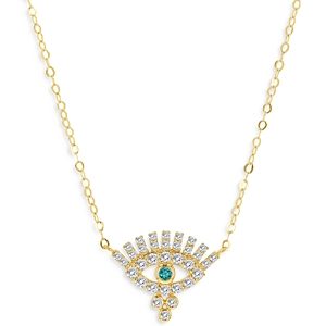 Bloomingdale's Blue & White Diamond Evil Eye Pendant Necklace in 14K Yellow Gold, 0.25 ct. t.w. - 100% Exclusive- 4938830