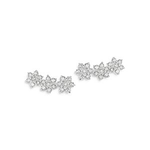 Bloomingdale's Diamond Flower Ear Climbers in 14K White Gold, 0.30 ct. t.w. - 100% Exclusive- 4003667