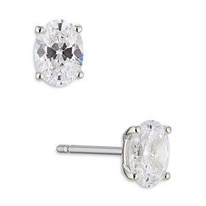 Nadri Modern Love Oval Cubic Zirconia Stud Earrings- 4024372
