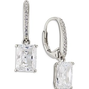Nadri Modern Love Pave & Emerald Cut Drop Earrings- 4023366