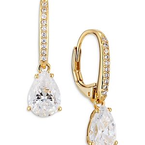 Nadri Modern Love Pave & Pear Shape Cubic Zirconia Drop Earrings- 4023365