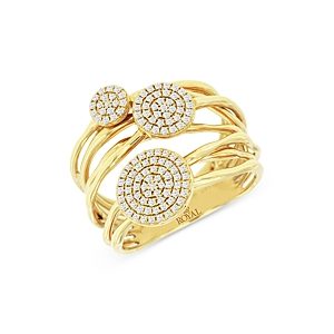 Bloomingdale's Diamond Multi-Row Disc Ring in 14K Yellow Gold, 0.30 ct. t.w. - 100% Exclusive- 3997522