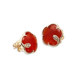 Pasquale Bruni 18K Rose Gold Petit Joli Earrings with Carnelian & Diamonds- 4013268
