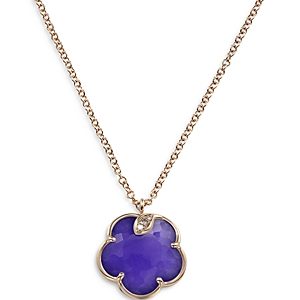 Pasquale Bruni 18K Rose Gold Petit Joli Necklace with Violet Quartz & Diamonds, 16.7- 4013272
