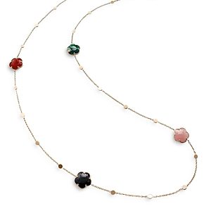 Pasquale Bruni 18K Rose Gold Petit Joli Station Necklace with Rainbow Gemstone & Diamonds- 4013275