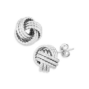 Bloomingdale's Sterling Silver Twisted Love Knot Stud Earrings - 100% Exclusive- 4057359