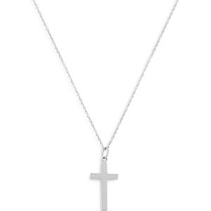 Bloomingdale's Cross Pendant Necklace in 14K White Gold, 18 - 100% Exclusive- 4053558