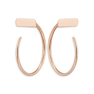 Moon & Meadow 14K Rose Gold Bar Hoop Earrings - 100% Exclusive- 4053600