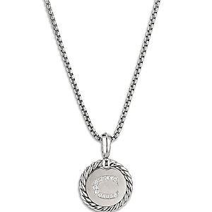 David Yurman Sterling Silver Cable Collectibles Initial Charm- 4074326