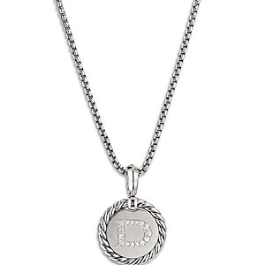 David Yurman Sterling Silver Cable Collectibles Initial Charm- 4074326