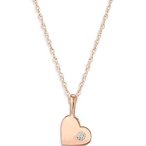 Bloomingdale's Diamond Heart Pendant Necklace in 14K Rose Gold, 0.03 ct. t.w. - 100% Exclusive- 4053549