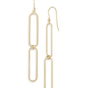 Bloomingdale's Paper Clip Drop Earrings in 14K Yellow Gold - 100% Exclusive- 4053451