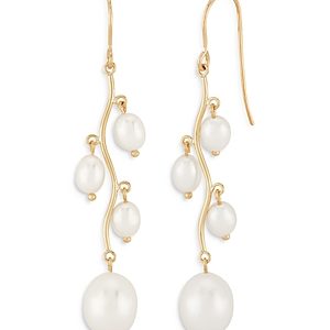 Bloomingdale's Cultured Freshwater Pearl Drop Earrings in 14K Yellow Gold - 100% Exclusive- 4053449