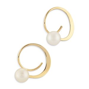 Moon & Meadow 14K Yellow Gold Cuff Earrings with Cultured Freshwater Pearl - 100% Exclusive- 4053463