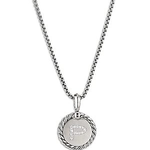 David Yurman Sterling Silver Cable Collectibles Initial Charm- 4074326