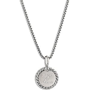 David Yurman Sterling Silver Cable Collectibles Initial Charm- 4074326