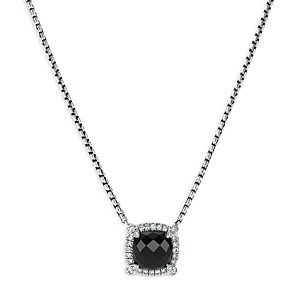 David Yurman Sterling Silver Chatelaine Pendant Necklace with Black Onyx & Diamonds, 18 - 100% Exclusive- 3986361