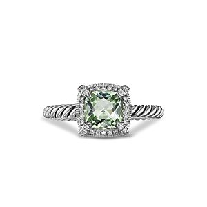 David Yurman Sterling Silver Petite Chatelaine Ring with Prasiolite & Diamonds - 100% Exclusive- 3986378