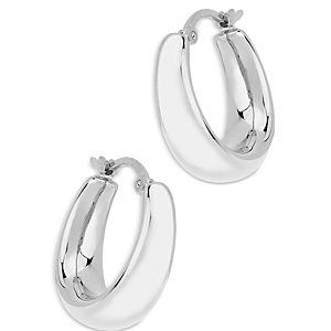 Bloomingdale's Huggie Hoop Earrings in 14K White Gold - 100% Exclusive- 4053575