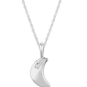 Bloomingdale's Diamond Moon Pendant Necklace in 14K White Gold, 0.03 ct. t.w. - 100% Exclusive- 4053552
