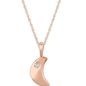 Bloomingdale's Diamond Moon Pendant Necklace in 14K Rose Gold, 0.03 ct. t.w. - 100% Exclusive- 4053551
